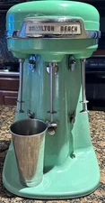 VTG HAMILTON BEACH JADEITE #940 40DM 3 HEAD TRIPLE MILKSHAKE MIXER
