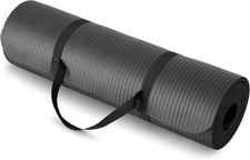 Extra Thick 10mm Exercise Yoga Mat Multipurpose Workout NBR 72 x 24 w/ Bag Strap