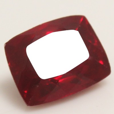 Natural 5.55 Ct Certified Burma Deep Red Ruby 10x8 MM Cushion Unheated Gemstone