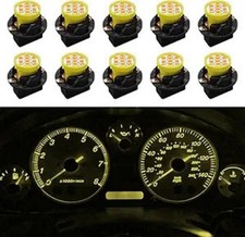 10pcs T10 194 168 Led Dash Instrument Light Bulbs With Twist Loc Color Yellow