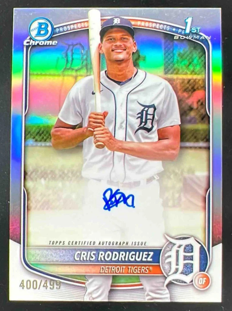 2025 Bowman Chrome Autograph Refractor #CPA-CR Cris Rodriguez 1st Auto /499