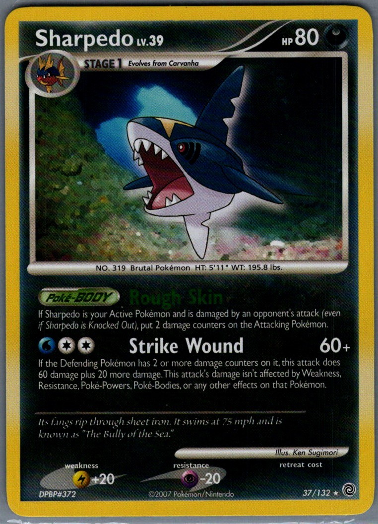 Sharpedo Rare Secret Wonders 37/132 NM
