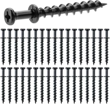 - Bear Claw Hangers, 50 Pack, Black, 4-In-1 Hanging Screws for D-Rings, Picture 