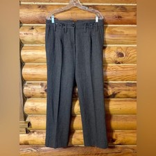 Dolce & Gabbana Women’s Brown Tweed Herringbone Trousers Slacks