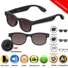 AI Smart Glasses with Camera 8MP HD1080P Video Glasses with Camera