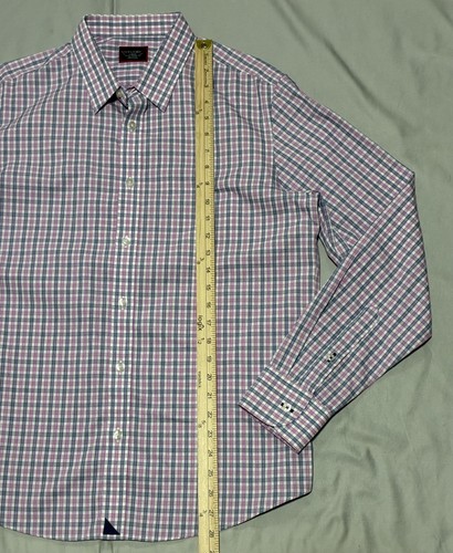 UNTUCKit Shirt Mens Large Purple Blue Check Slim Fit Wrinkle Free Dolcetto WF - Picture 8 of 11