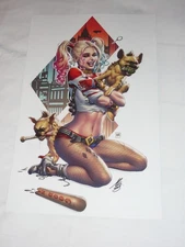 2025 SDCC Harley Quinn ART PRINT  Signed BY Mike Krome 11x17