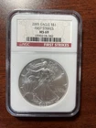 American Silver Eagle Dollar - 2005 - First Strike MS 69 NGC