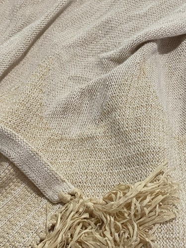 Lilly Pulitzer Open Cardigan W Fringe Bottom Cotton W Gold Threads Sz M - Picture 18 of 18