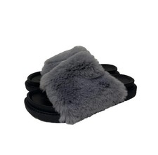 Aerosoles Women  s Slippers Fuzzy Furry 6 Blue