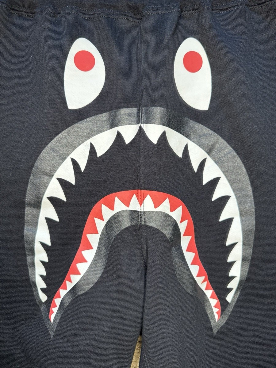 BAPE Shark Shorts Black 1st Camo Pocket Made in Japan A Bathing