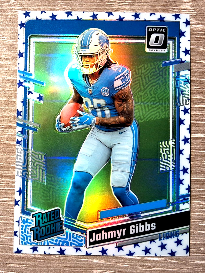 2023 Panini Donruss Optic Jahmyr Gibbs Rated Rookie #236 Stars Prizm (RC)