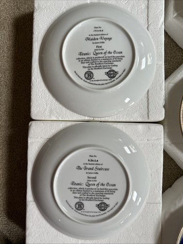 Targhe commemorative Bradford Exchange Titanic #1-13 con certificato di autenticità usate in ottime condizioni - Foto 4 di 22