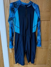 Woman's Cycling Tri Skin Suit Long Sleeved Compression Size XL  VGC