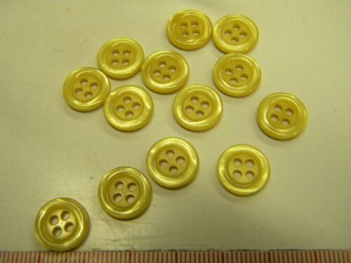 10 boutons neuf mercerie plastique  COULEUR beige jaune  1.2 CM t87/ 705 - Photo 1/1