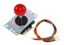 Sanwa JLF-TP-8YT Arcade Joystick w/Harness & Red Ball Top for Ms Pac-Man & More!