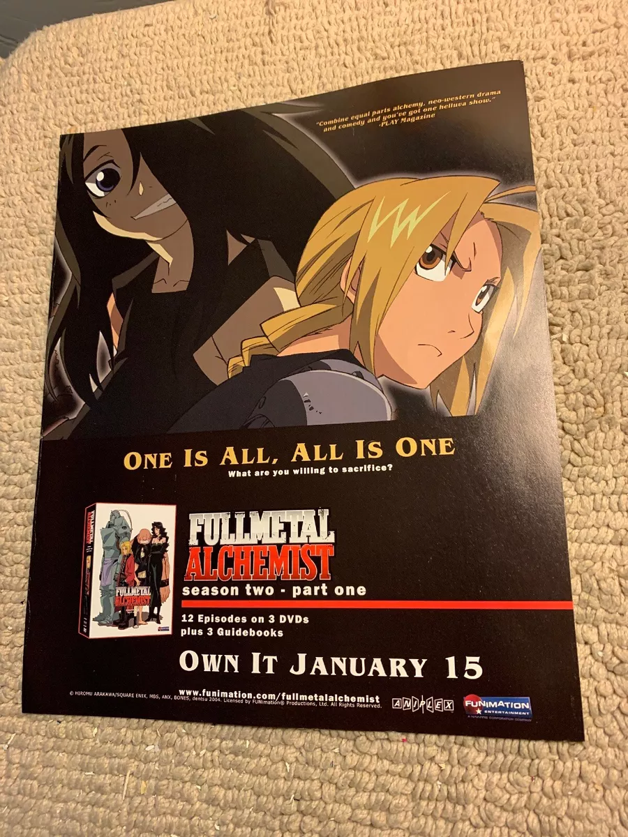 10 7/8-9” Full Metal Alchemist video GAME AD FLYER