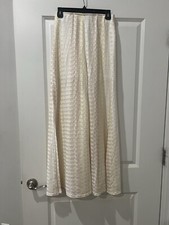 Show Me Your MuMu Wide Leg Pants Off White Size Small Slit Legs