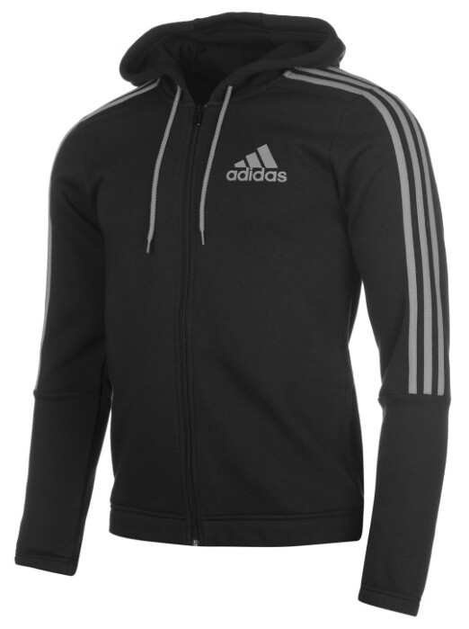 Adidas 3 Stripe señores chaqueta deportiva Sweater Hoodie negro gris talla s nuevo Adidas 3 Stripe señores chaqueta deportiva Sweater Hoodie negro gris talla s nuevo marca