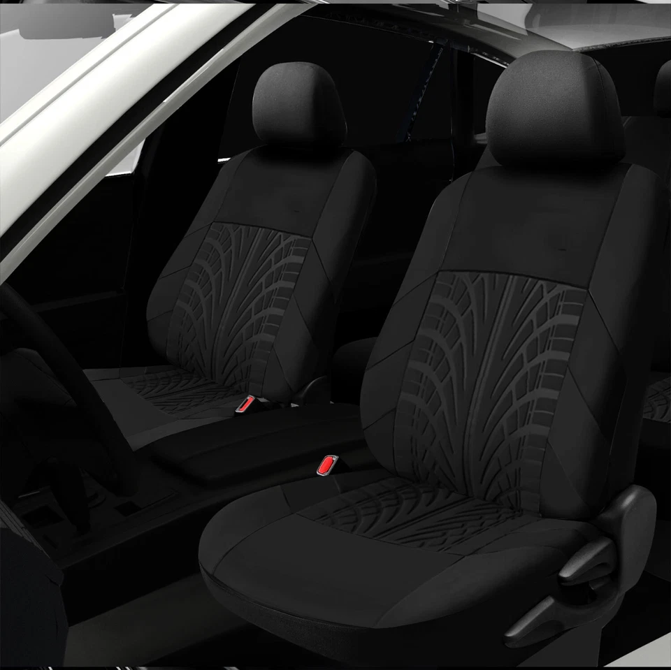 Black Premium Cloth 5 Seats Cover Auto Seat Covers for Nissan Full Set Car Cover Foto 2 de 4