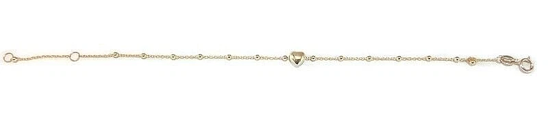 Lady Bracelet Heart Charm 18k Gold Hallmark 750 Length 8 inches - Image 2 of 3