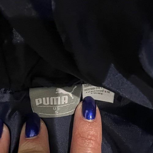 Boys PUMA Puffer Vest Hooded Navy Gray Jacket Size 5 EUC - Picture 7 of 7