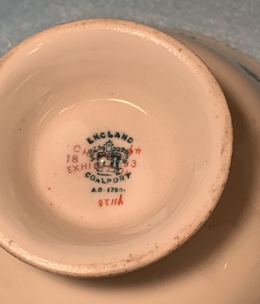 1893 Chicago World's Fair COALPORT Porcelain CUP & SAUCER