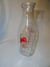 Lynworth Farm L W Sheldon Quart Milk Bottle Sheldon & Sons Fulton NY New York