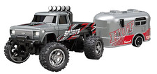 RC Micro 1/64 PICKUP TRUCK W/ Trailer  LED Micro RC Truck 2.4ghz GRAY 