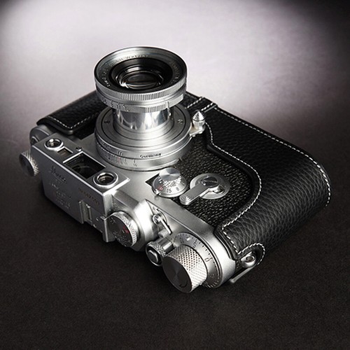 Borsa protettiva per fotocamera in vera pelle mezza custodia adatta per Leica IIIG IIIF IIID IIIC - Foto 4 di 32