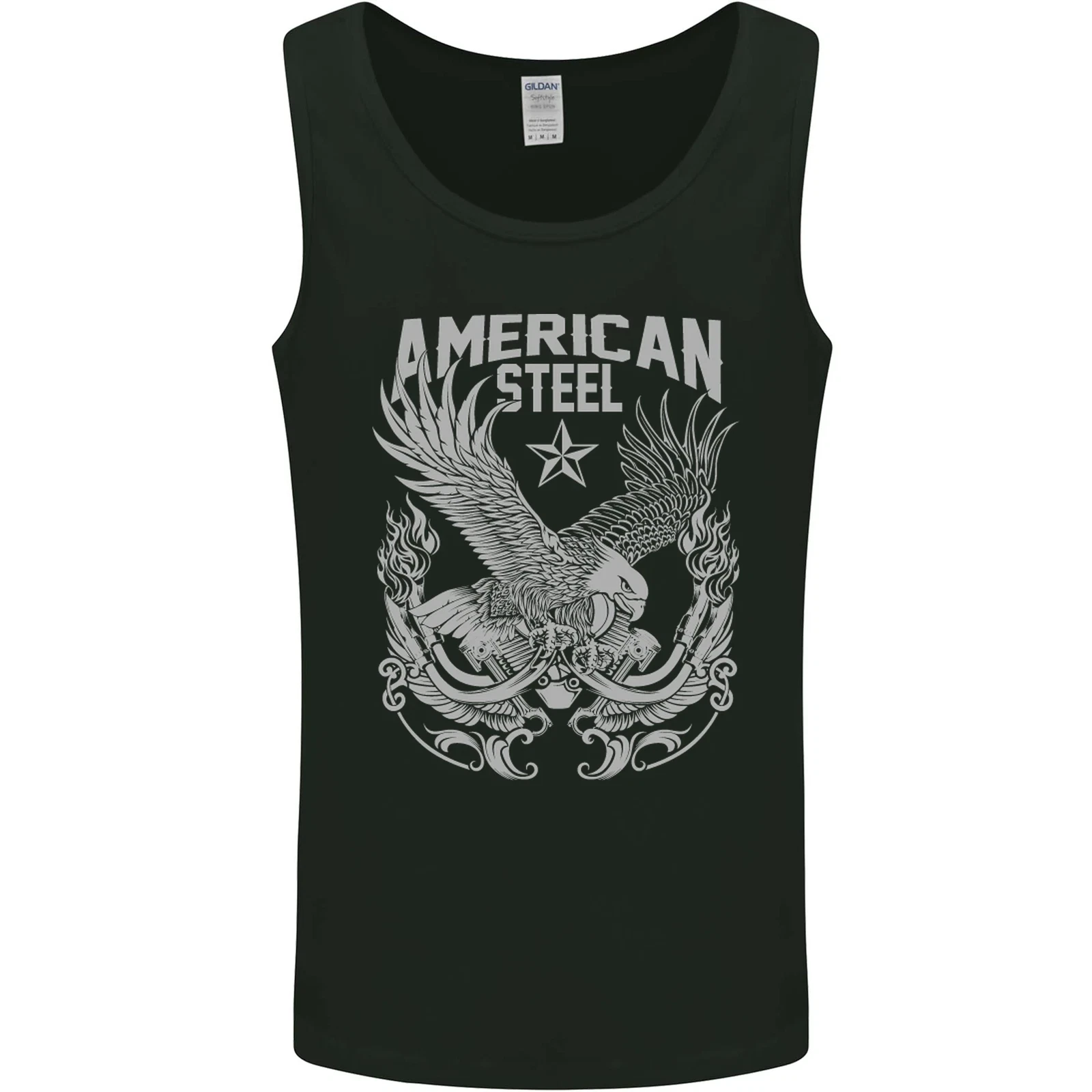 American Steel Motorcycle Biker Men’s Tank Top