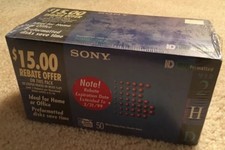 SONY 50 Pack of IBM Formatted HD 3.5" Micro Floppy Disks 50MFD-2HD NEW SEALED
