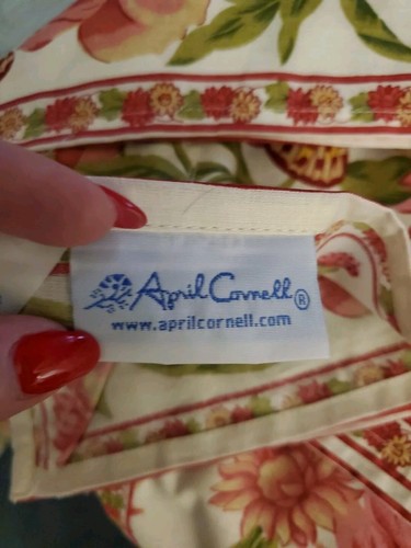 April Cornell Floral butterfly Tablecloth Border French Country 102 X 122 NEW - Picture 5 of 9