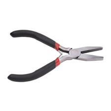 Black Gunmetal Carbon-Hardened Steel Flat Nose Polishing Jewelry Pliers 12.5cm