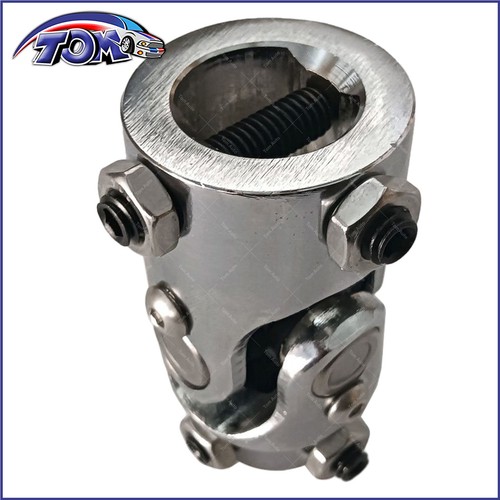 1" DD X 3/4" DD Chrome Steering U Joint Coupler From 1" Column to 3/4" DD Shaft - Picture 3 of 4