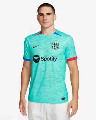 Nike FC Barcelona 2023/24 Stadium Third Men's Soccer Jersey Aqua