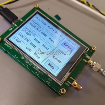35M-4.4G ADF4351 RF Signal Generator PLL Sweep Frequency Generator Touch Screen