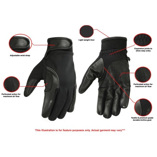 Herren Leder Motorrad Jagd Reiten Fahren Touchscreen Vollfinger Handschuhe USA - Bild 2 von 2