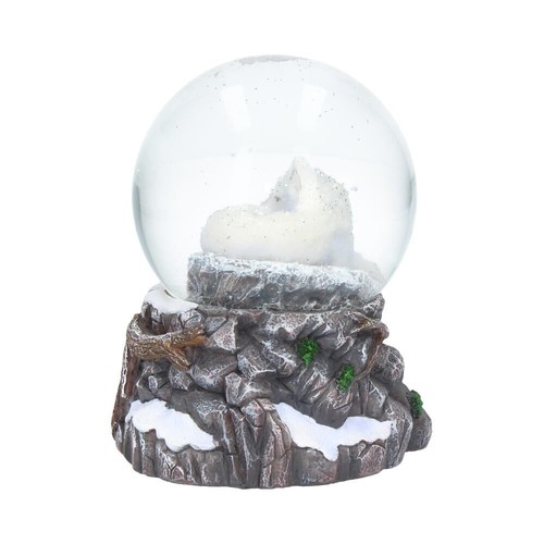 Globo de Nieve Lobo Blanco ""Guardián del Norte"" Lisa Parker Wolves Nuevo y en Caja - Imagen 4 de 7