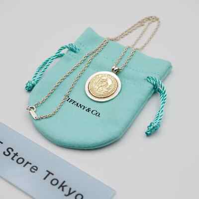 [Excellent] Tiffany & Co. Saint Christopher Coin Necklace Sterling Silver 925