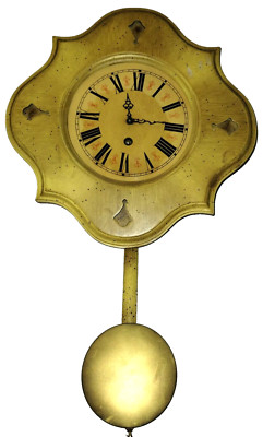 Vintage MCM Overocean Clock Company PL 42 CM PEND. Wall Clock W.Germany No Key:)