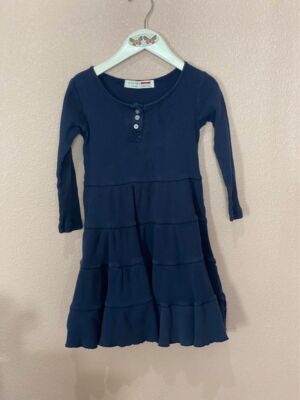 navy blue dress toddler Sunisery Infant Toddler Baby Girls Big Bowknot Dress Princess Bow Tutu  Party Birthday Wedding Dresses Navy Blue 2-3 Years