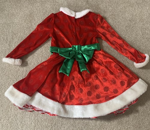 Authentic Disney Parks Minnie Mouse Christmas Dress Children’s Red Velvet Size 6 - Picture 8 of 8