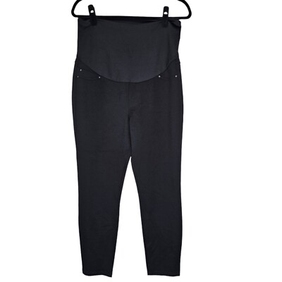 Liverpool 10 30 Black Maternity Pants Ponte Knit Skinny Work Career Office