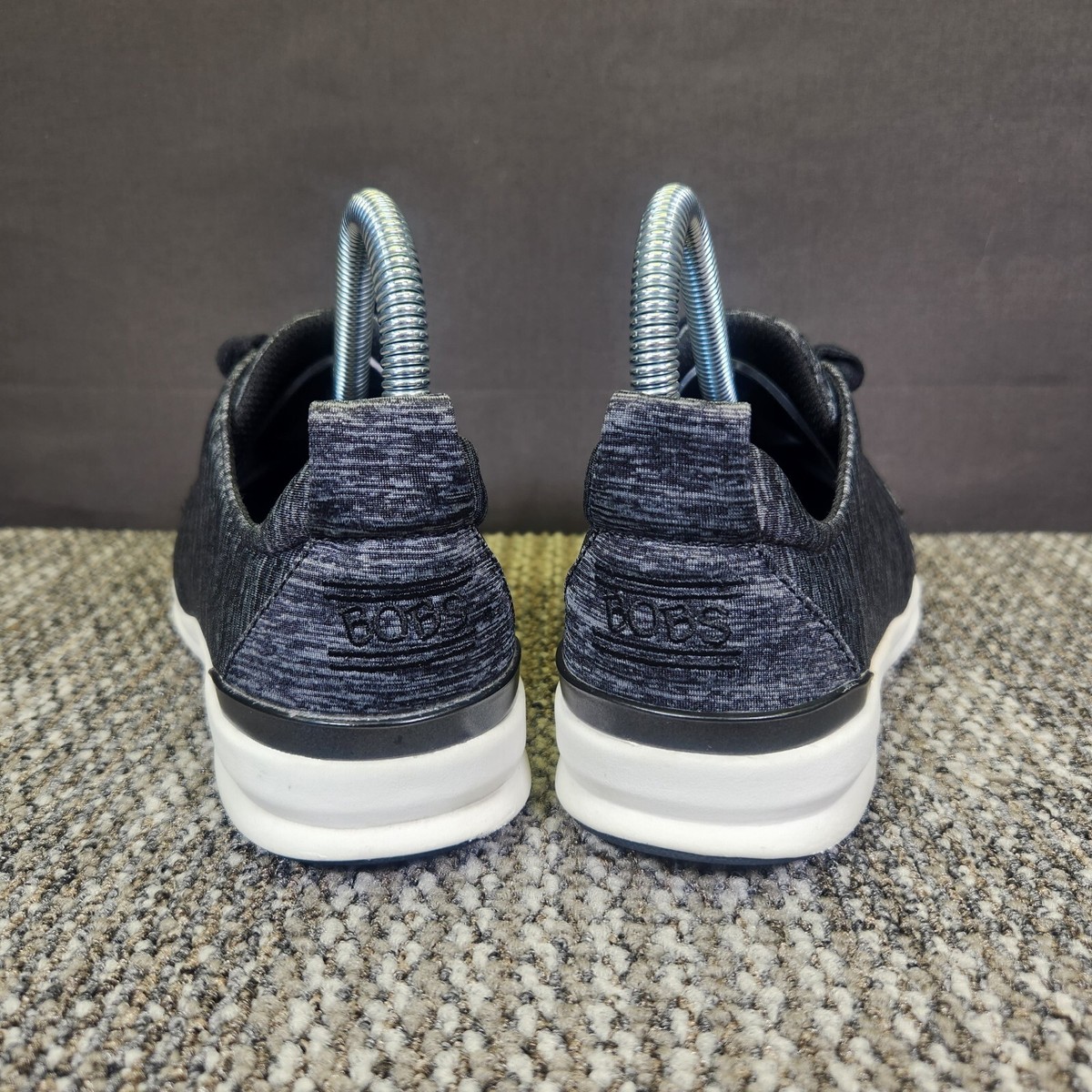 Skechers BOBS Phresh Womens Size 6 Black Gray Running Shoes Sneakers 31406 View 4