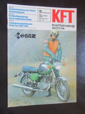 KFT Kraftfahrzeugtechnik Heft 11/1979,u.a.MZ TS 250,Polski Fiat