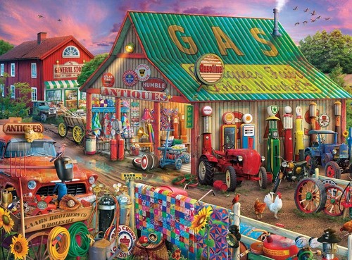 NEW Country Life Antique Market 1000 Piece Buffalo Games Jigsaw Puzzle FREE SHIP - Picture 5 of 5