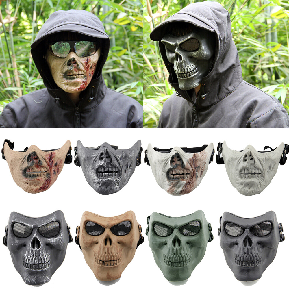 Halloween Face Mask Skull Skeleton CS Cosplay Tactical Military Protect  Mask US