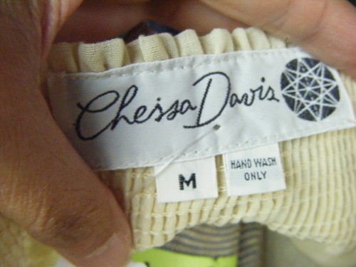 CHESSA DAVIS Vtg 70s Ivory/Pink Romantic Blouse Belt & Skirt-Bust 45/Waist 25-30 - Picture 11 of 11
