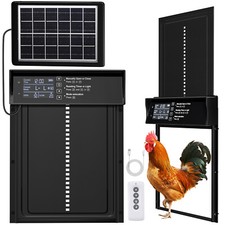 Solar Automatic Chicken Coop Door Auto Chicken Door Opener Timer  Light Sensor
